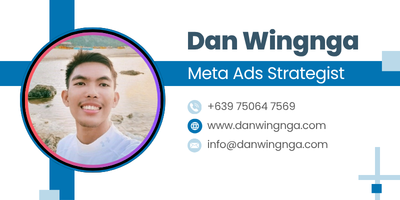 professional email signature offering paid ads strategist to services-based businesses, e-Commerce, insurance agent, and for solopreneurs.